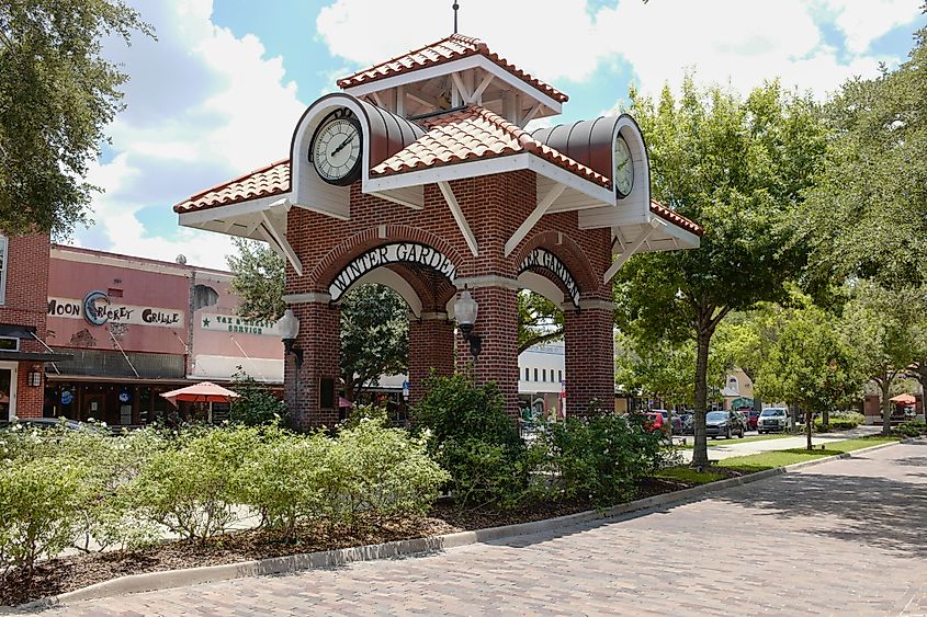 Central tower in Winter Garden a pleasant area with a good selection of independent shops. Editorial credit: ianstuart / Shutterstock.com