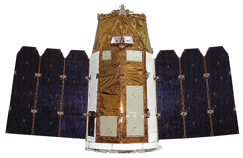 Image of the EROS A satellite of the ISI company. Image Credit Einav y via Wikimedia.