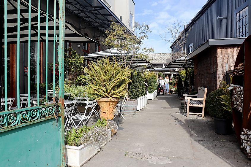 Gate entrance in Dirty Jane Vintage shopping in Bowral, New South Wales