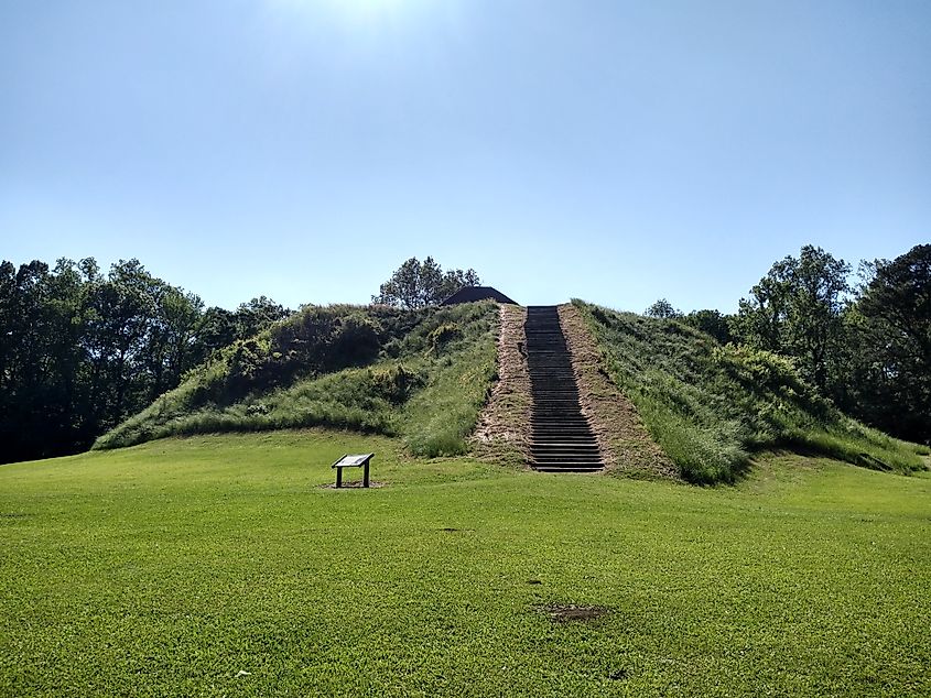 View of the Moundville Archaeological Park in Alabama.