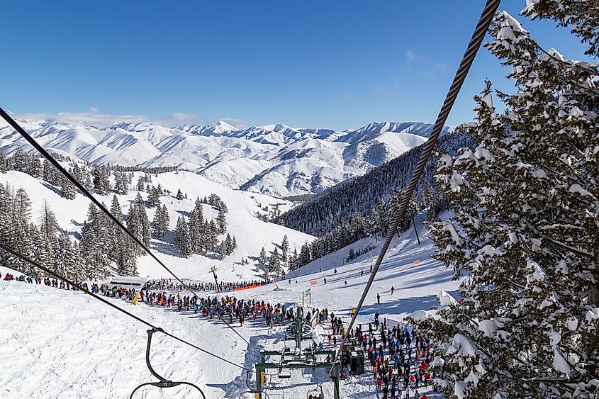 Alpine skiing in Sun Valley, Idaho