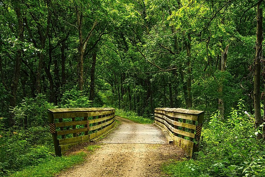 Military Ridge State Trail near Mount Horeb, Wisconsin