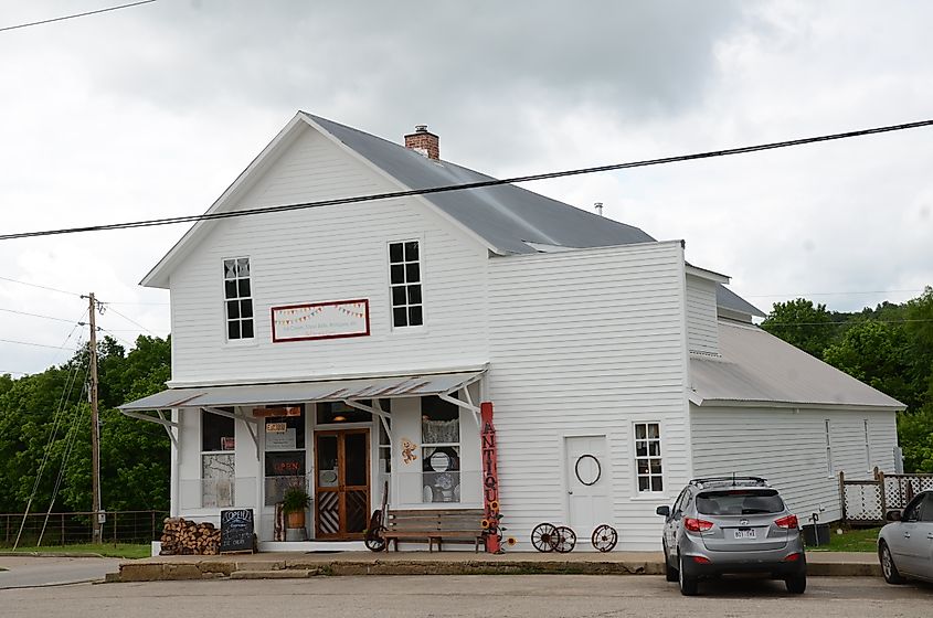 A historical building in Kingston, Arkansas, that once was the Bunch Store