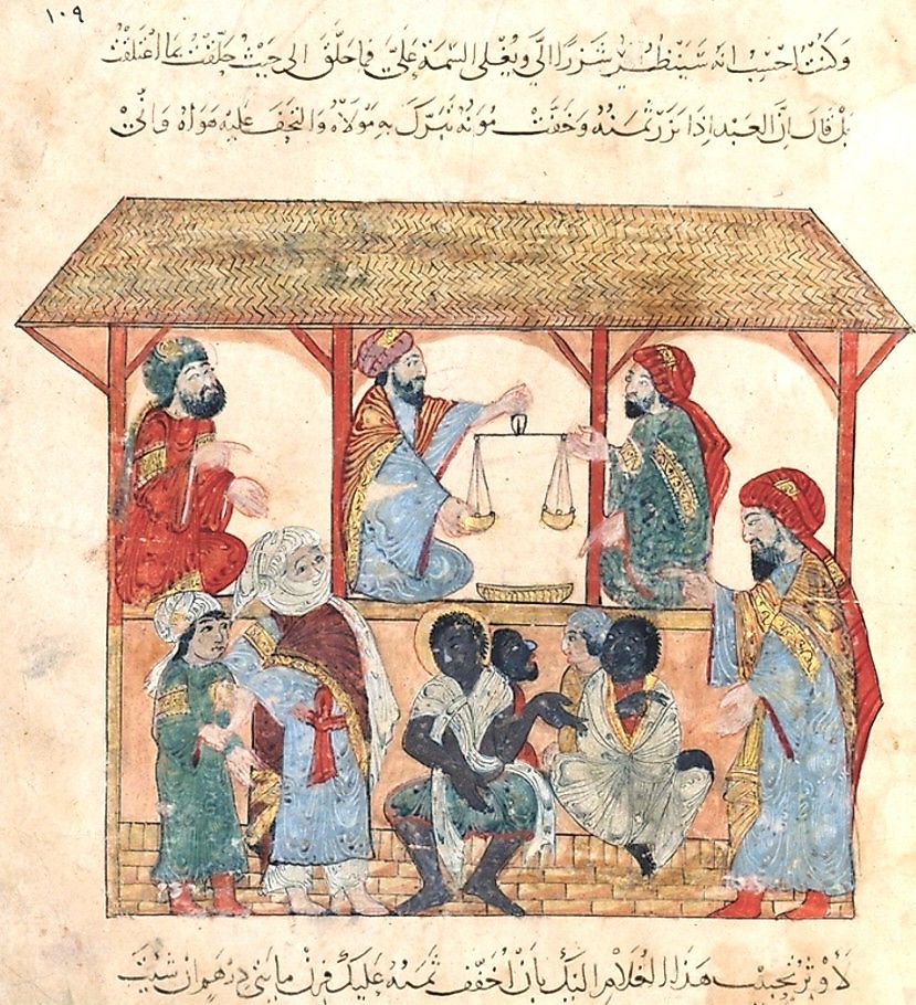 The 13th century slave market in Yemen.