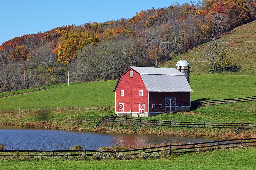 Red barn in Marlinton, West Virginia