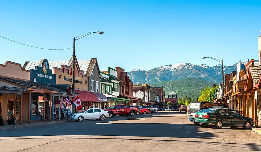 Downtown Whitefish, Montana.
