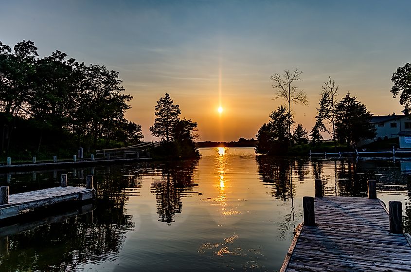 Nagawicka Lake in Delafield, Wisconsin.