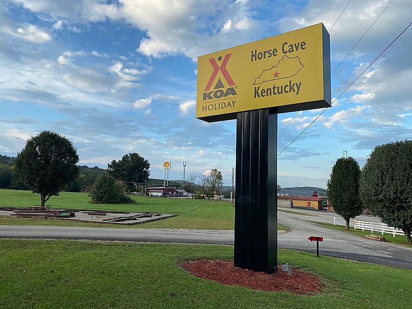 Campground in Horse Cave, Kentucky.