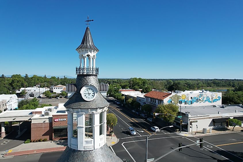 Cone and Kimball Clocktower in Red Bluff, California. Editorial credit: DreamArt123 / Shutterstock.com