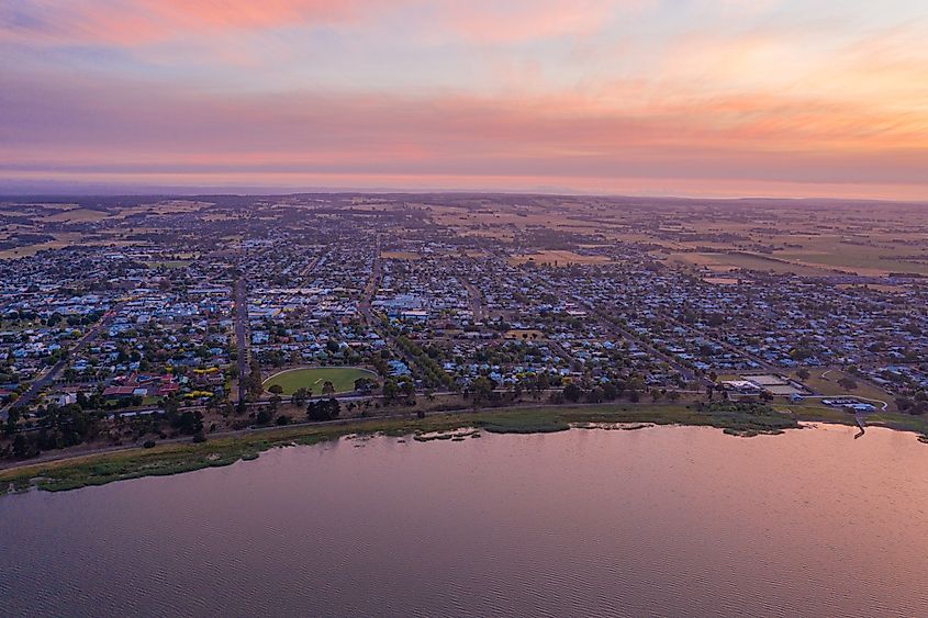 Sunset over Colac, Victoria