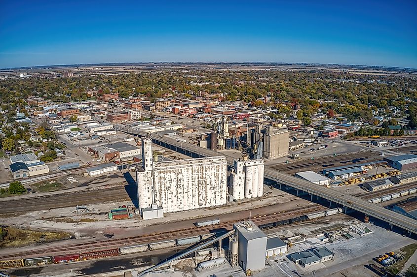 Aerial view of Fremont, Nebraska