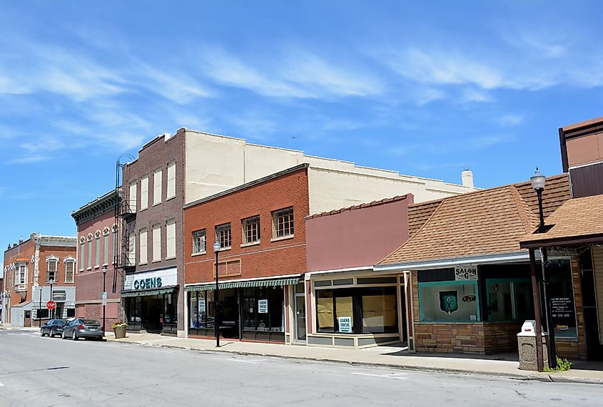 Downtown Creston, Iowa.