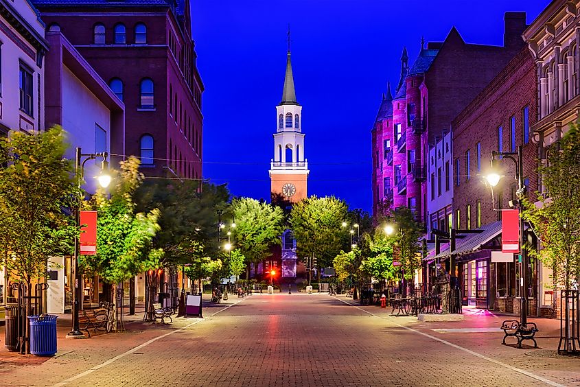 Church Street Marketplace in Burlington, Vermont