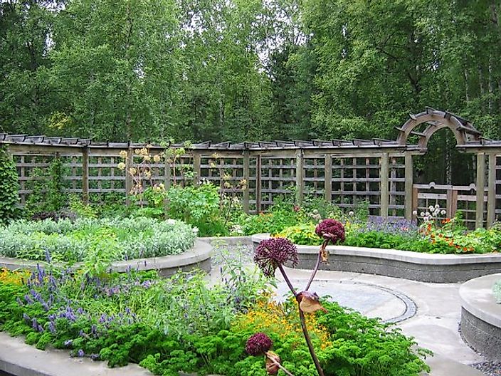 The herb garden in the Alaska Botanical Garden