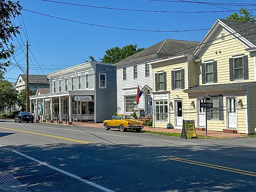 The main street of Oxford, Maryland