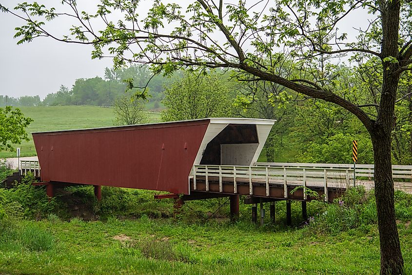 Cedar Covered Bridge, located between Des Moines and Winterset, Iowa