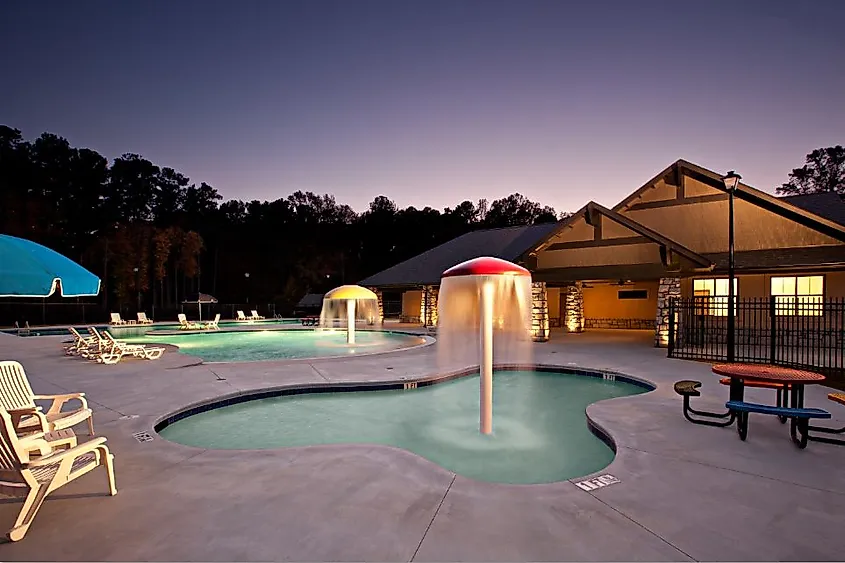 View of Milam Park in the town of Clarkston, Georgia.