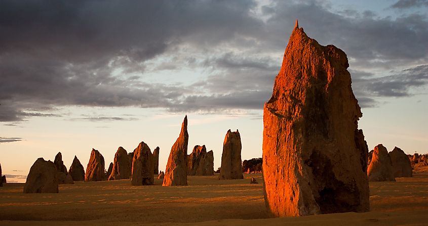 Pinnacles Desert near Cervantes in Western Australia.