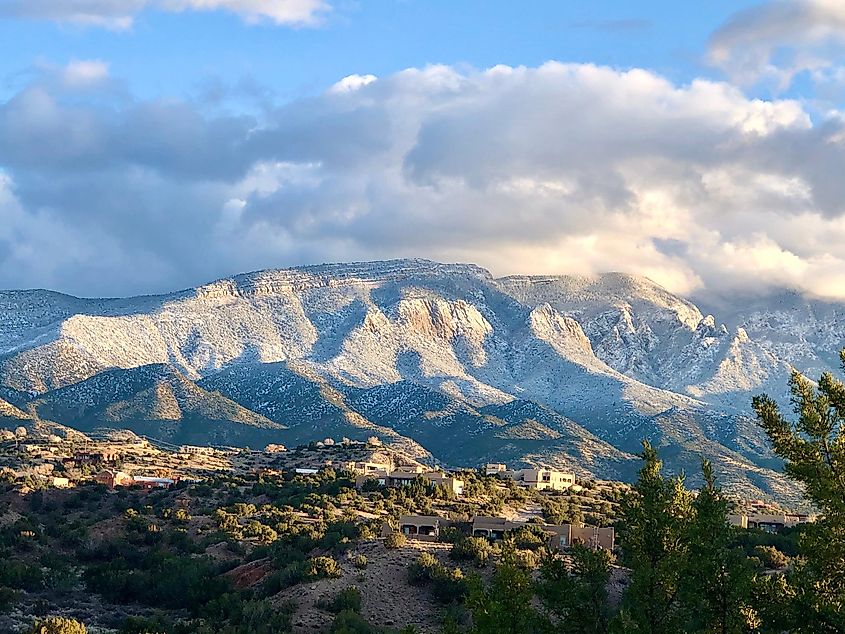 Sandia Mountains as seen from Placitas, New Mexico.