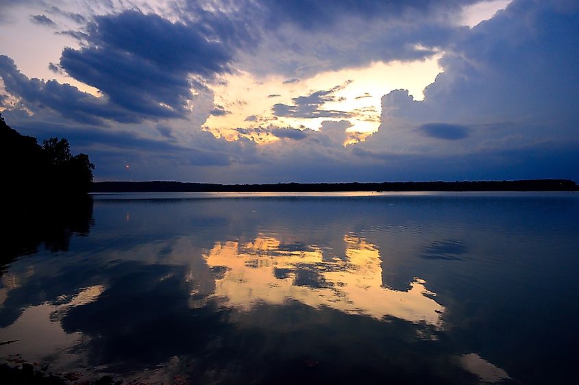 Grand Lake of the Cherokees from Grove in Oklahoma.