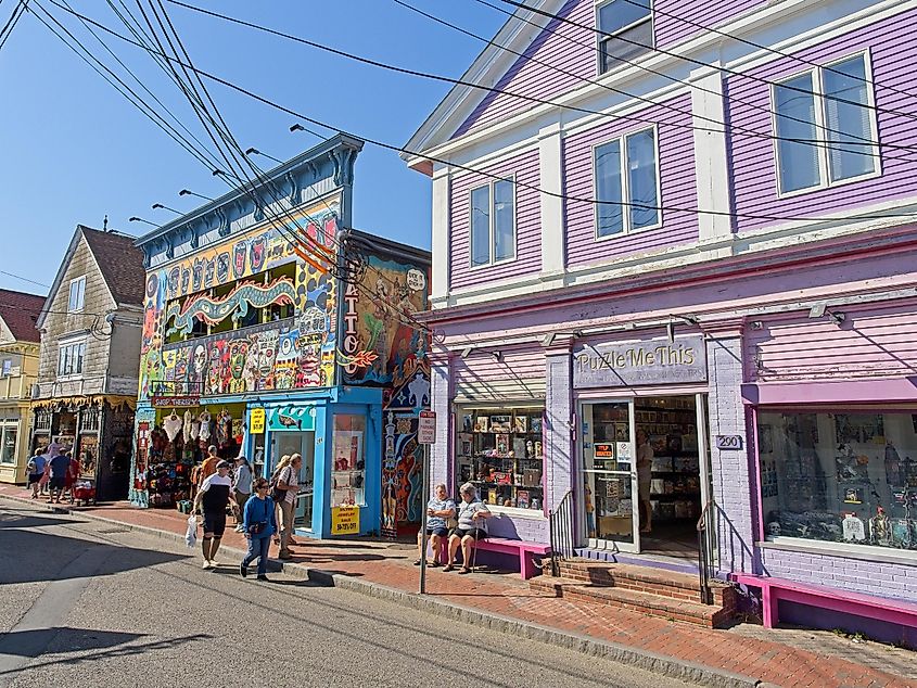 Street view in downtown Provincetown, Massachusetts