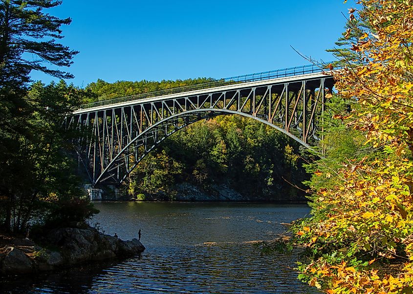 The French King Bridge in the Erving State Forest in Massachusetts.