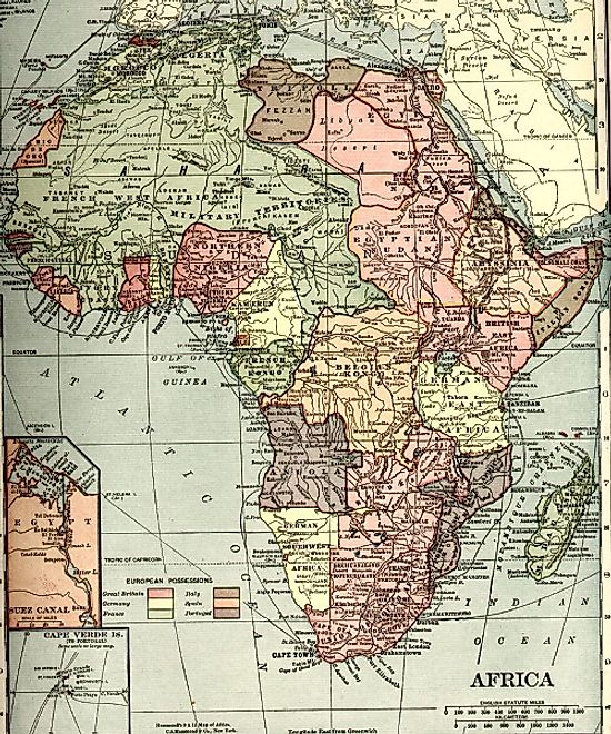 africa map 2022 labeled