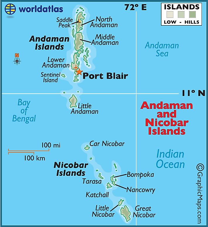 Andaman & Nicobar Islands Map