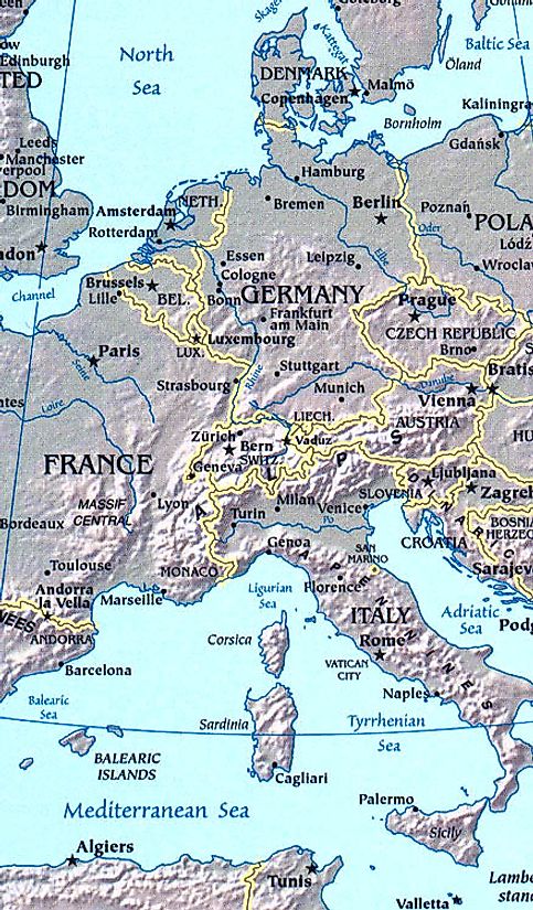 europe map labeled 2022