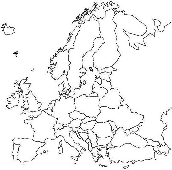 Premium Vector | White background of europe map with line art design