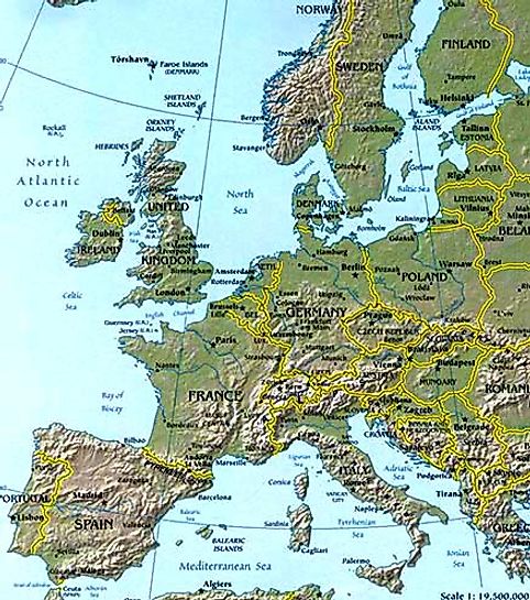 europe map labeled 2022