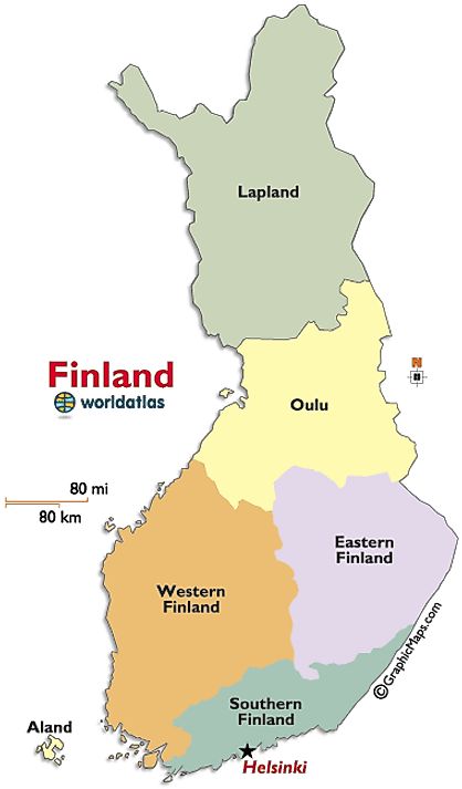 Finland Regions Map