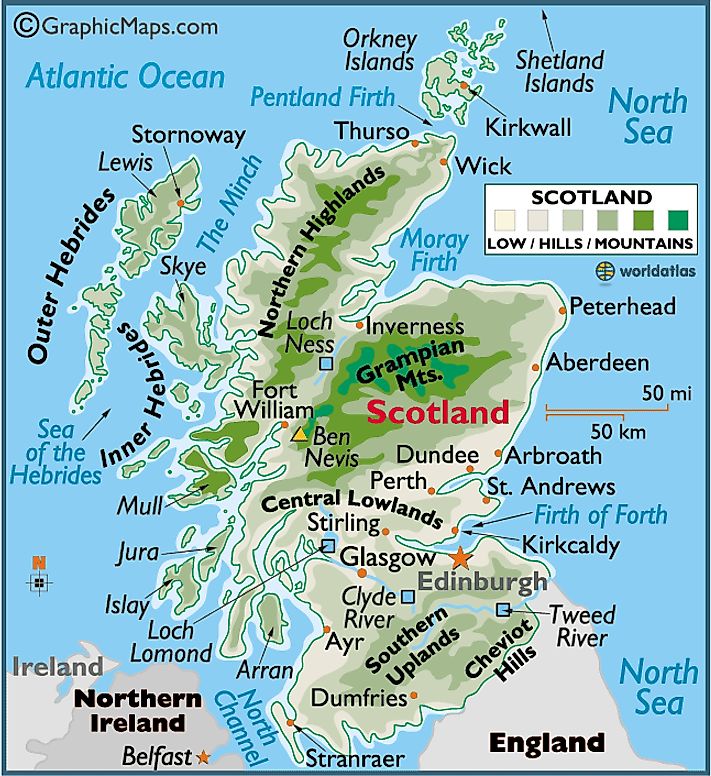 Large Detailed Map Of Scotland