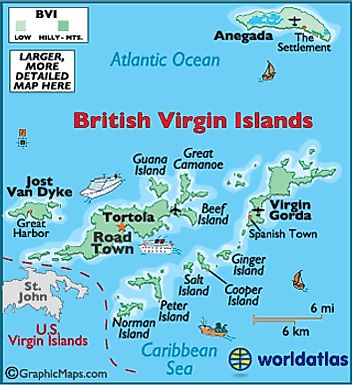 Map of British Virgin Islands - Caribbean Island Maps, British Virgin ...