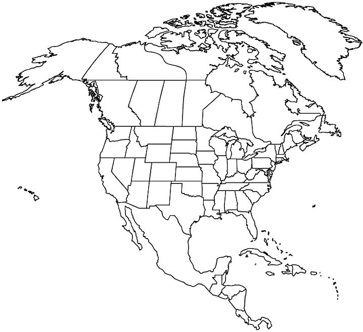 Printable Map North America
