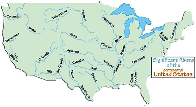 continental usa rivers