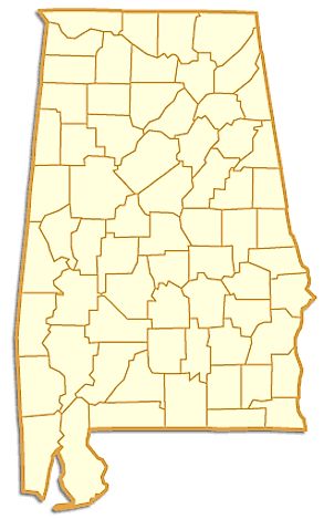 Alabama County Map