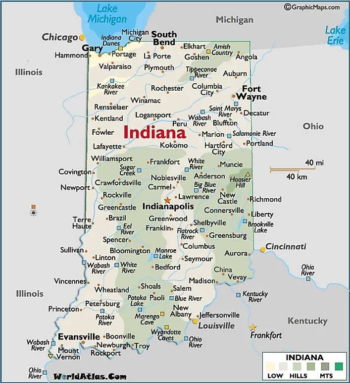 Map Of Indiana