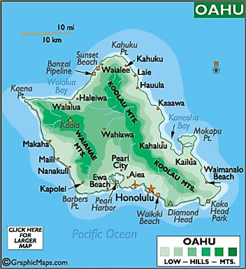 Oahu Map and Map of Oahu, Hawaii