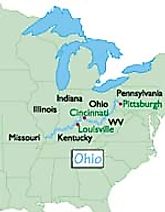 Ohio Map / Geography of Ohio/ Map of Ohio - Worldatlas.com