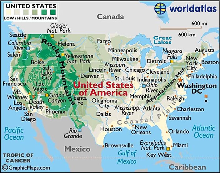 United States Map - Worldatlas.com