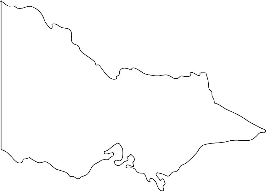 Victoria Outline Map by World Atlas