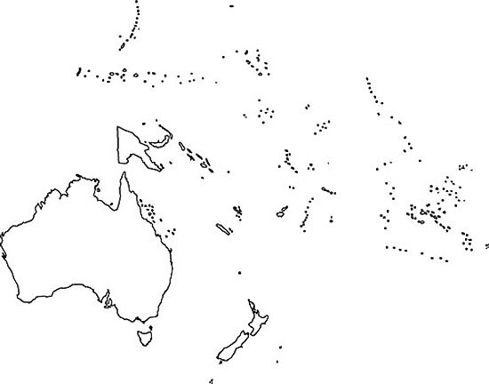 blank pacific ocean map