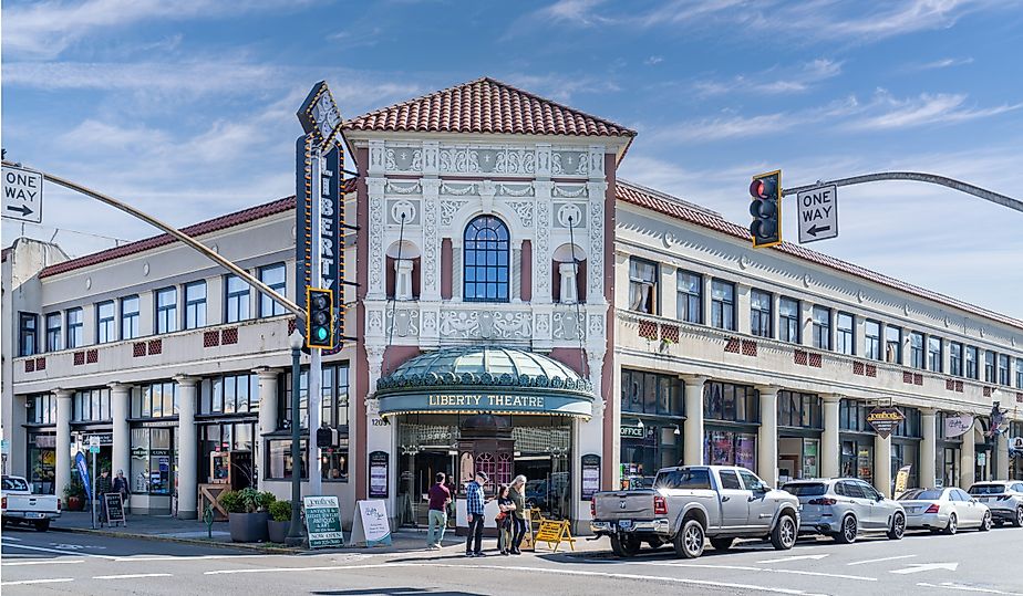 Liberty Theatre in downtown Astoria. Editorial credit: BZ Travel / Shutterstock.com