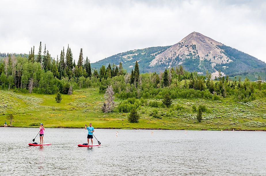 Steamboat Lake near Steamboat Springs, Colorado.