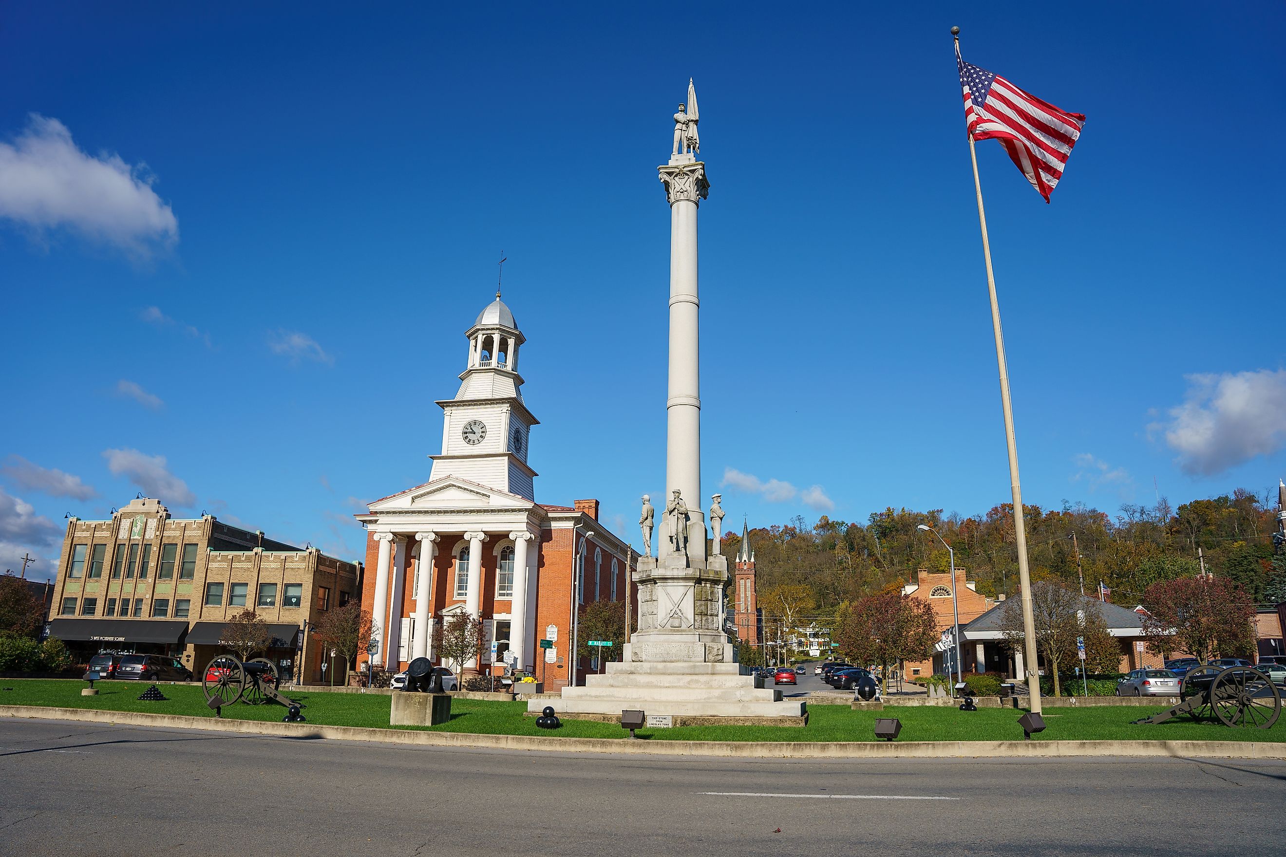 Monument Square in Lewistown, Pennsylvania. Editorial credit: George Sheldon / Shutterstock.com.