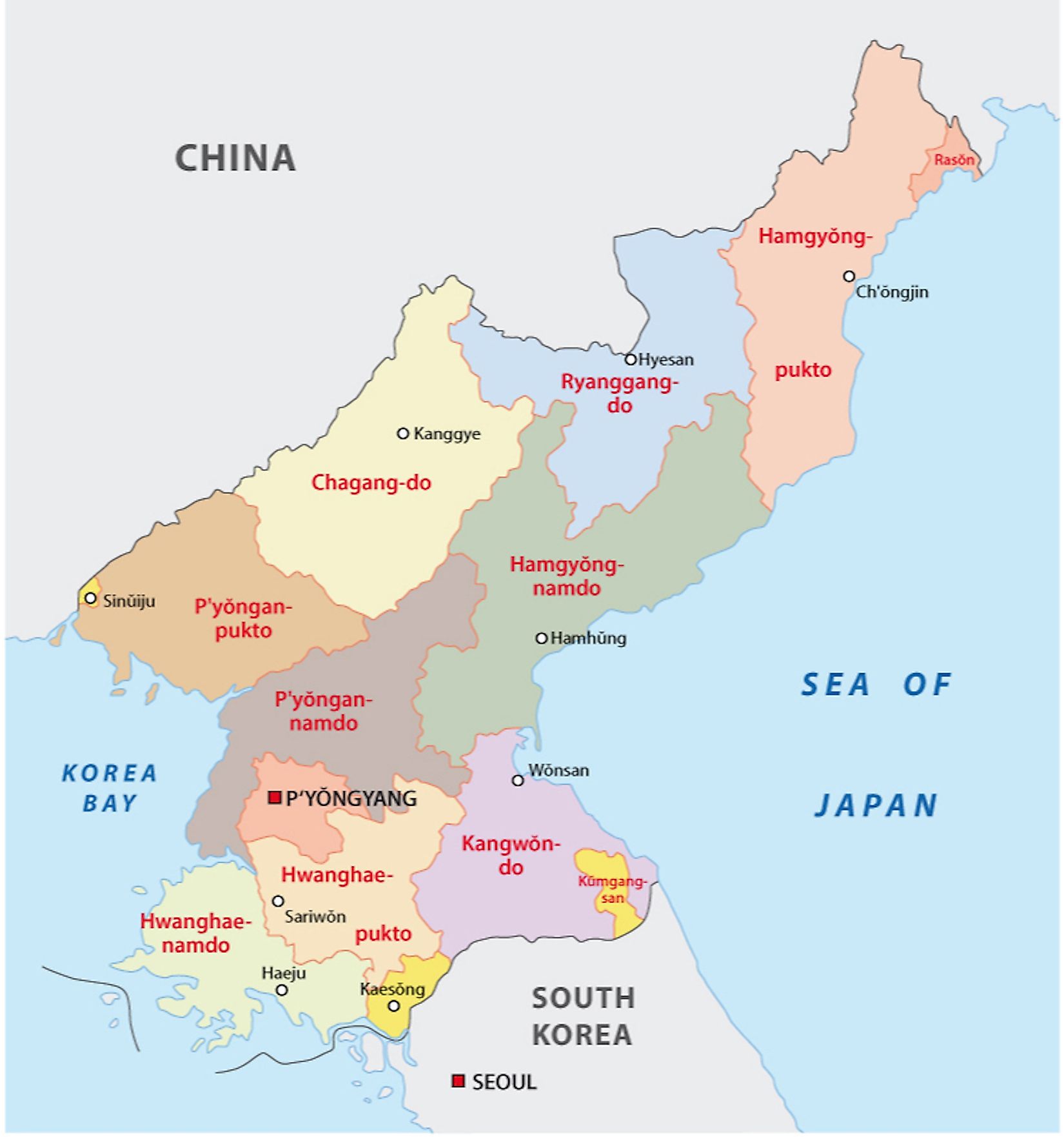 Political Map Of Korea