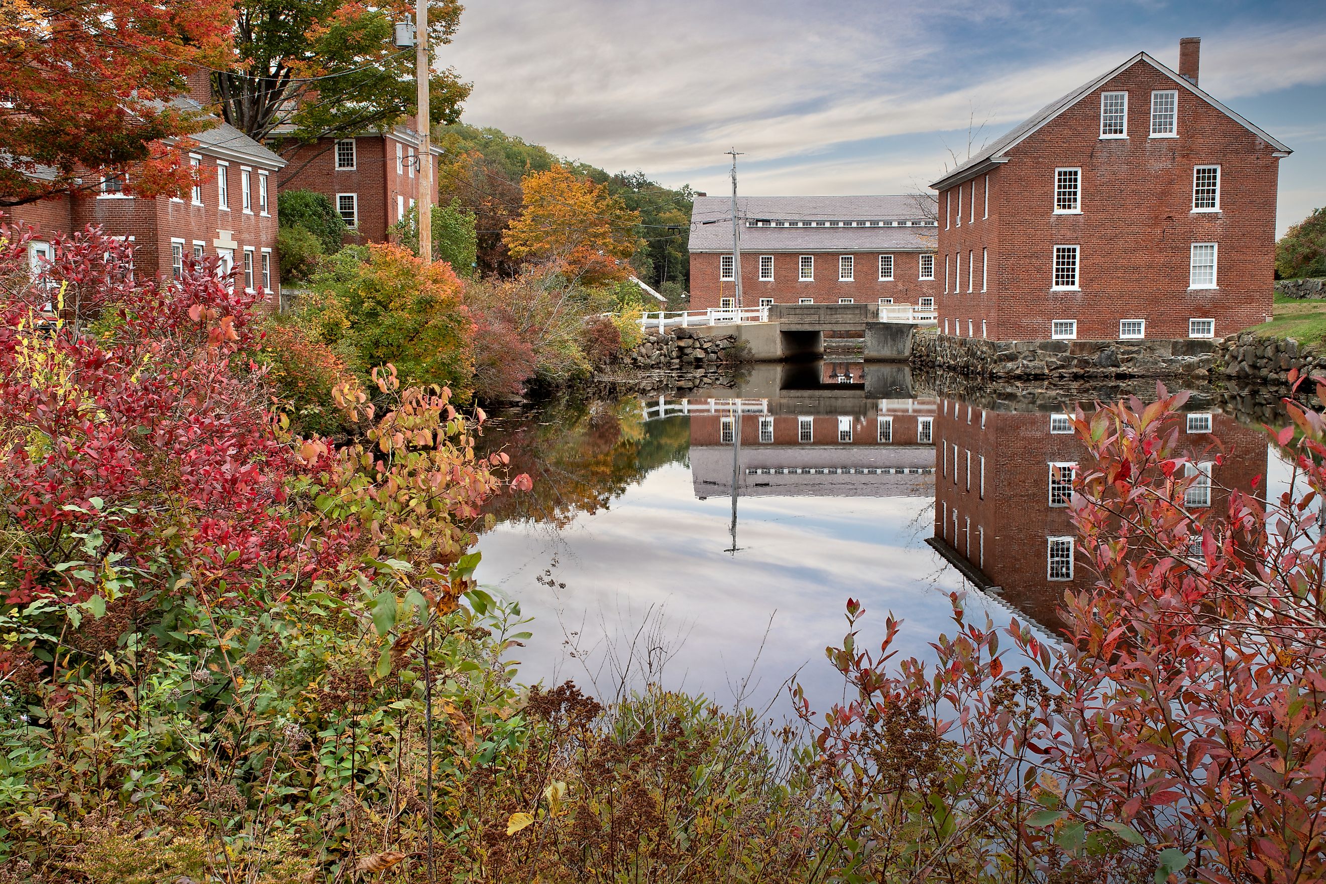 A 19th-century textile mill in Harrisville, New Hampshire.