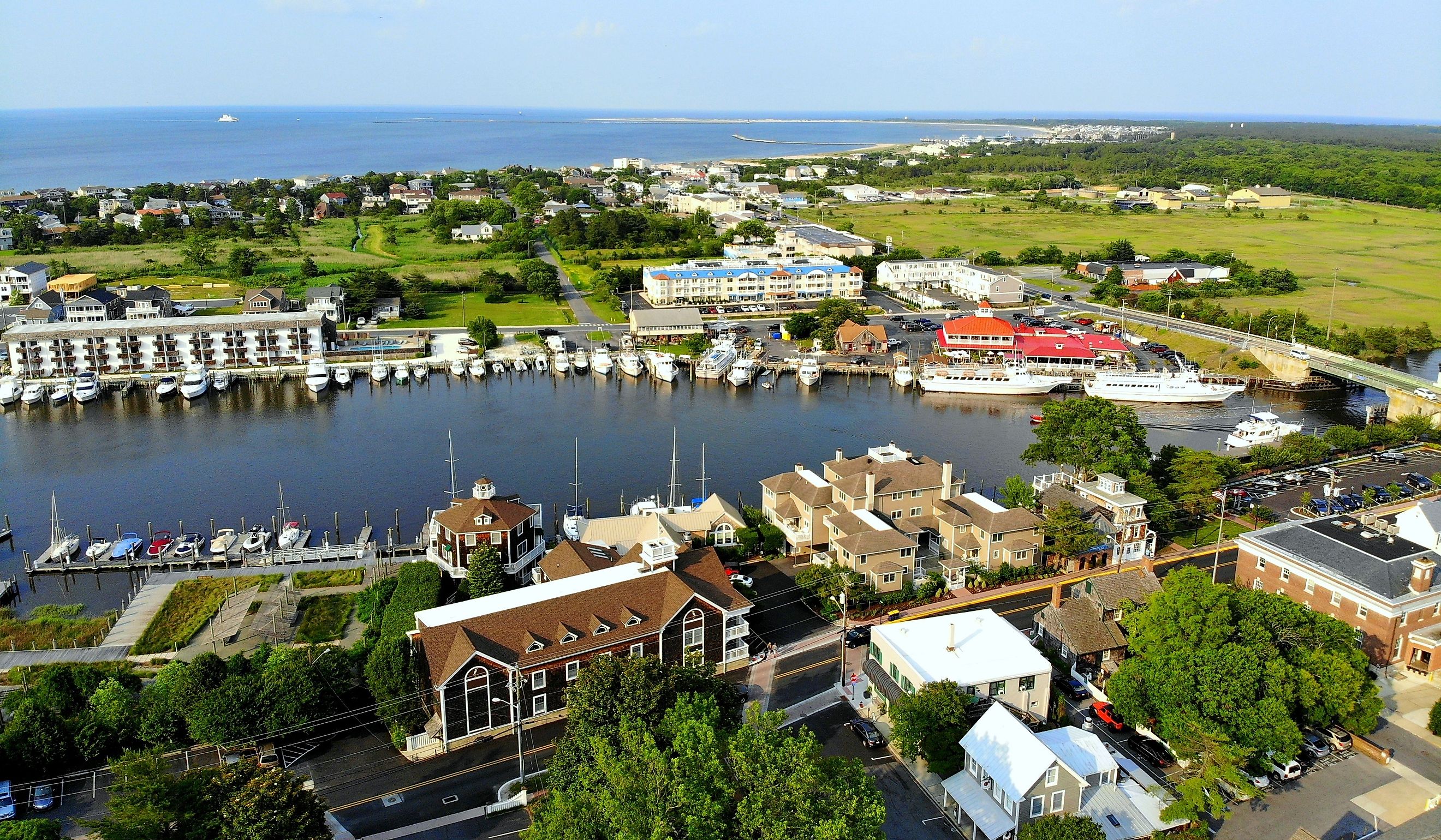 The aerial view of Lewes, Delaware. Editorial credit: Khairil Azhar Junos / Shutterstock.com