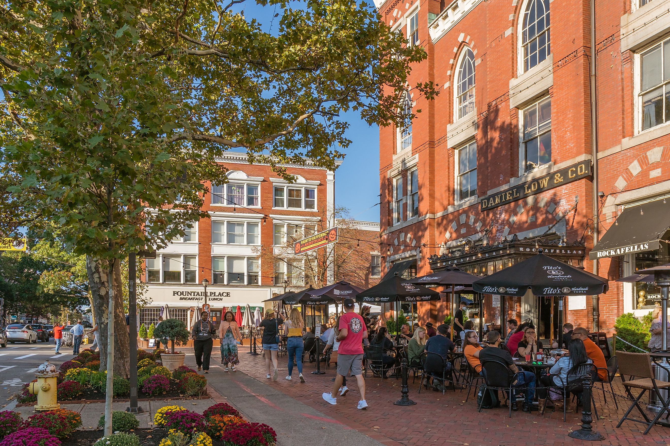 Rustic brick buildings in Salem, Massachusetts. Editorial credit: Heidi Besen / Shutterstock.com